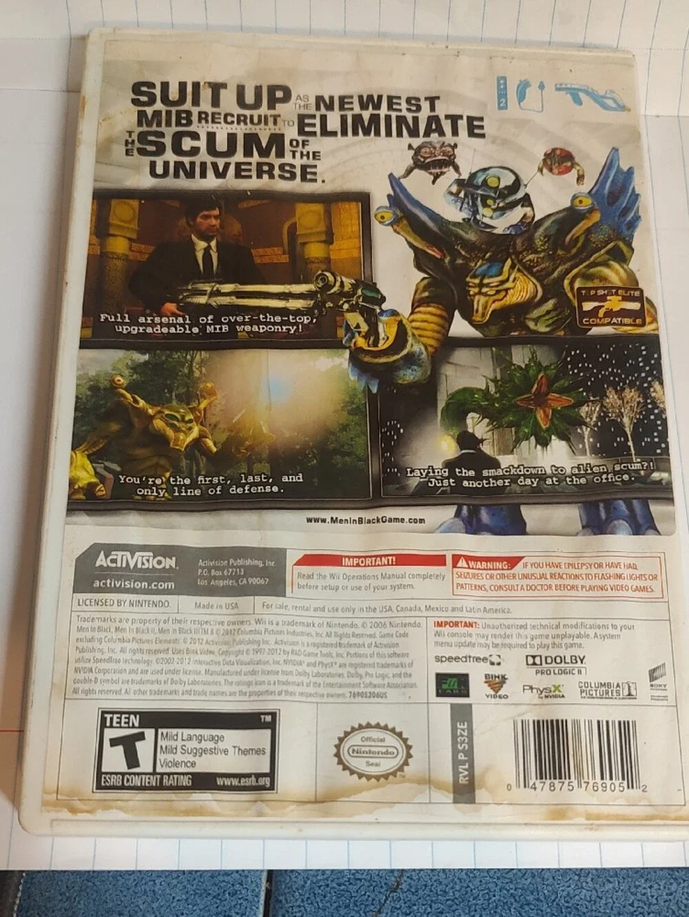 MIB: Alien Crisis (Wii) - White Cover